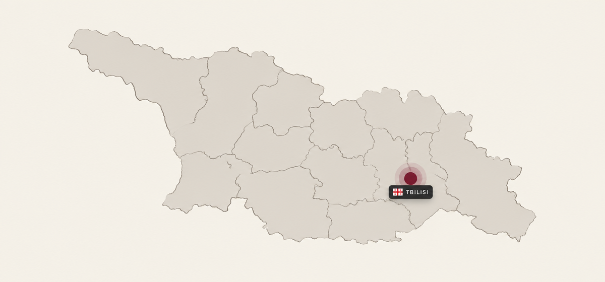 Map — Geo Tecton in central Tbilisi